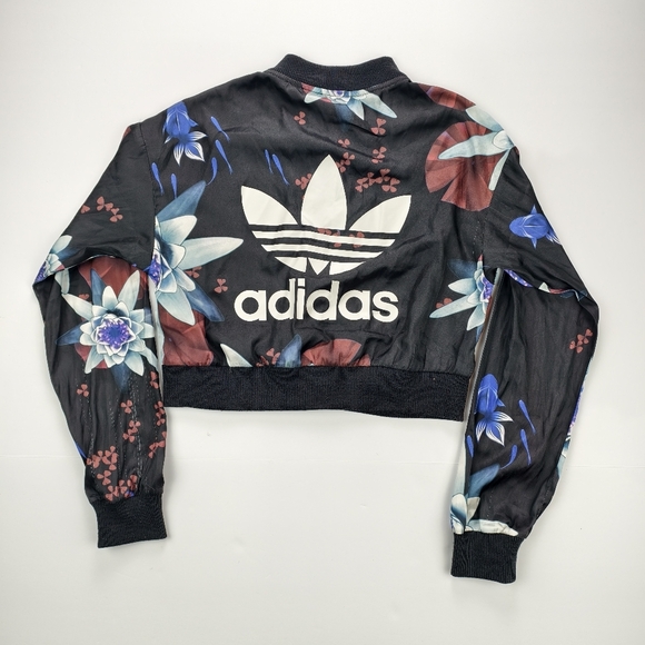 Adidas Originals Lotus Koi Collection Women S Cropped Jacket + NWT Pants Set - Picture 3 of 16